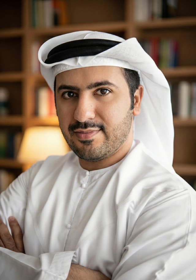 Portrait of Omar AlBeshr, Emirati poet and author